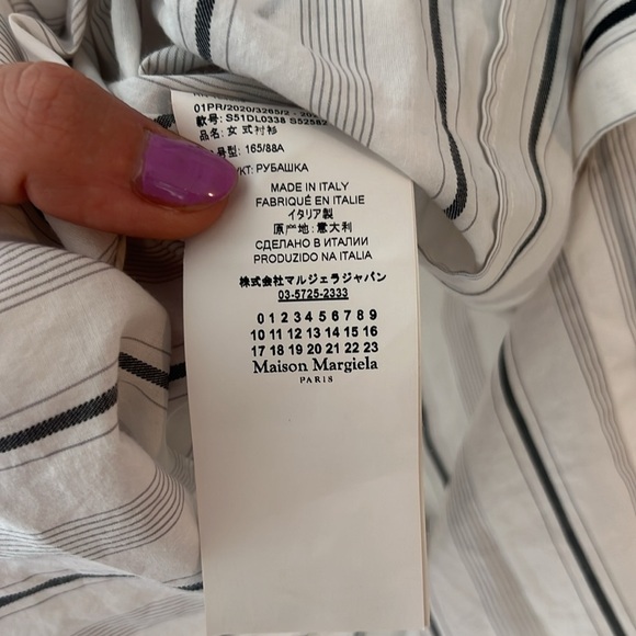 Asymmetrical sheer Maison Margiela open shoulder blouse - Picture 11 of 13